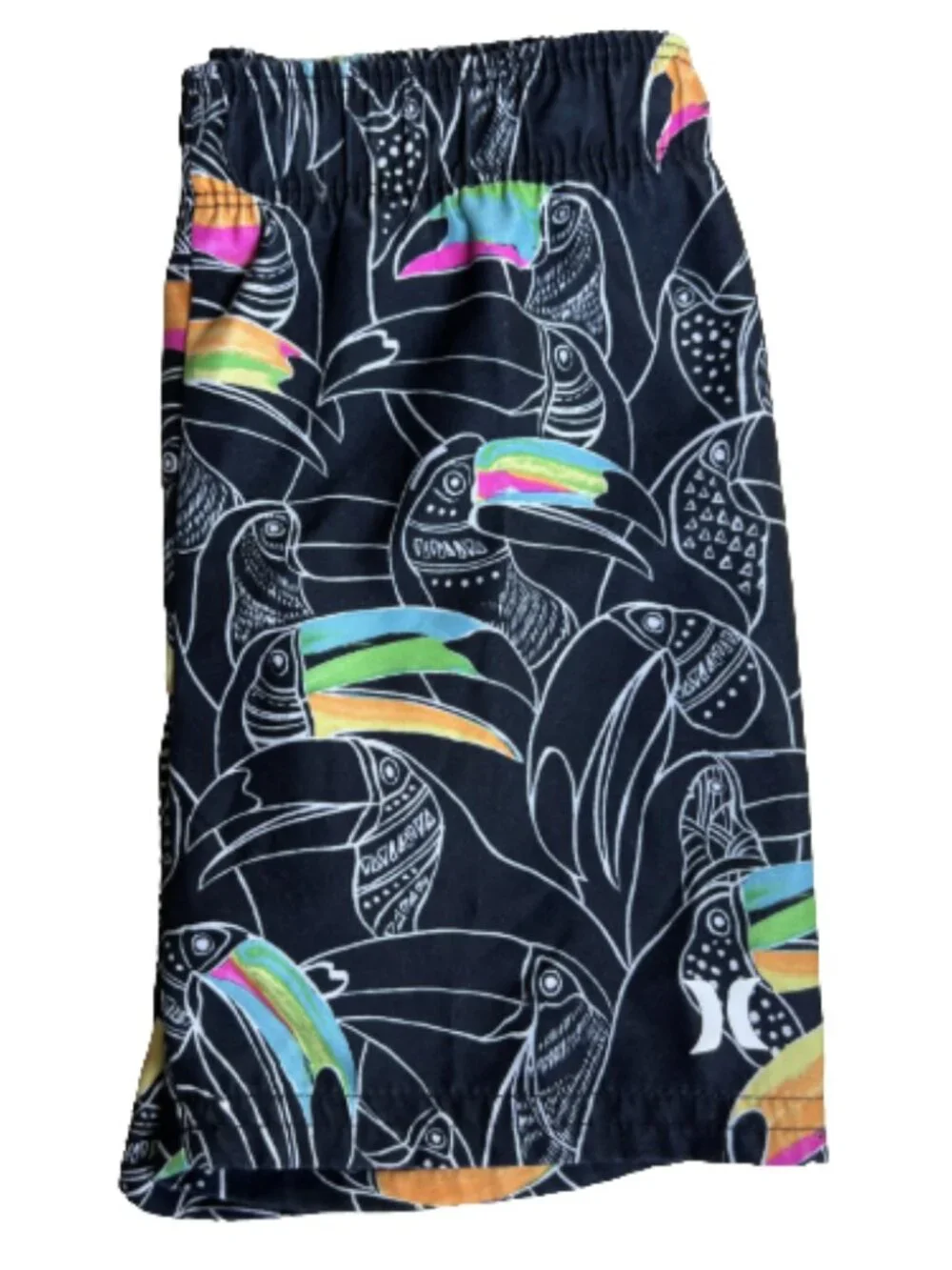 Hurley Toucan Print Swim‎ Trunks Toddler 24M Neon
